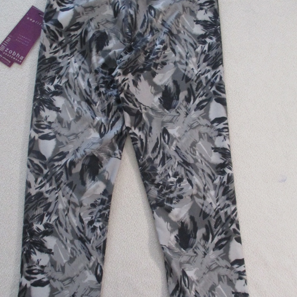 Zobha Women Leggings S Gray High Waist Capri - Picture 4 of 4